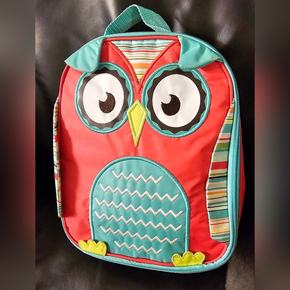 Thirty-One Brand Colorful Owl Insulated Lunchbag EUC